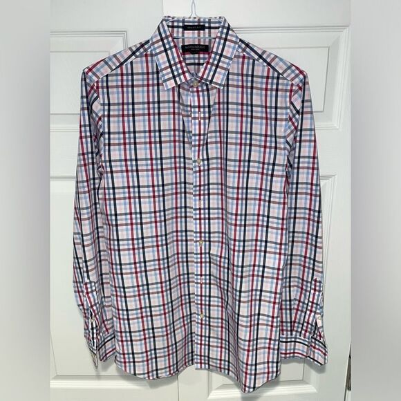 Banana Republic Men’s Non-Iron Grant Fit Dress Shirt Size M 15-15 1/2 - Picture 1 of 7